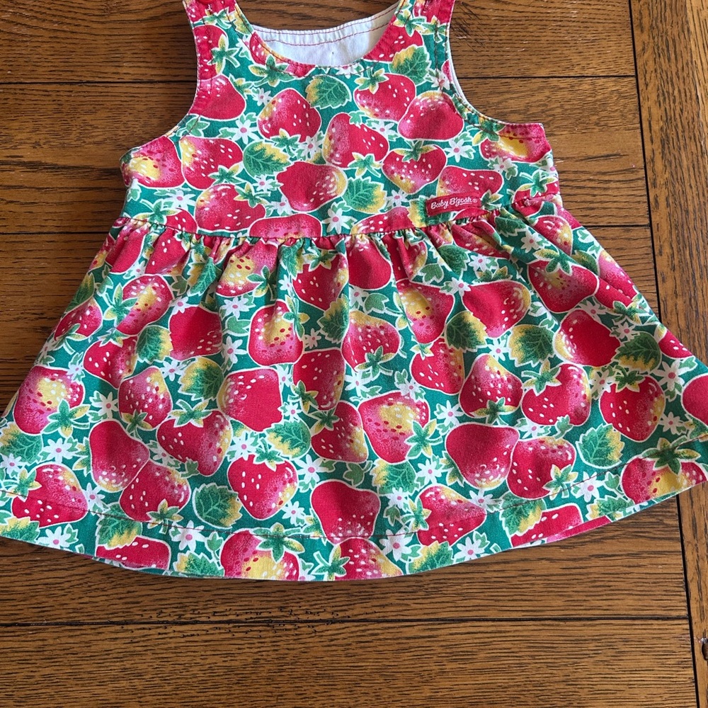 Vintage OshKosh B'gosh Strawberry Print Dress